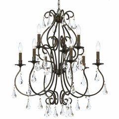 Crystorama Ashton 9 Light English Bronze Chandelier - 5019-EB-CL-MWP Crystorama Ashton 9 Light English Bronze Chandelier - 5019-EB-CL-MWP