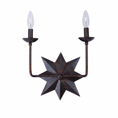 Crystorama Astro 2 Light Bronze Sconce - 9232-EB