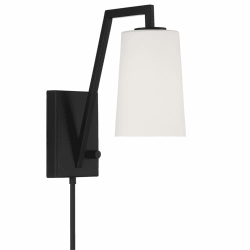Crystorama Avon 1 Light Wall Mount - Matte Black - AVO-B4201-MK