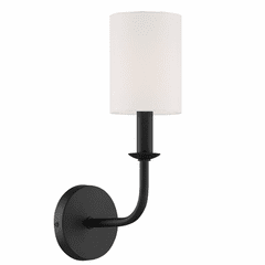 Crystorama Bailey 1 Light Wall Mount - Matte Black - BAI-A2101-MK