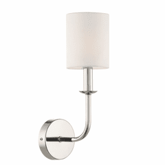 Crystorama Bailey 1 Light Wall Mount - Polished Nickel - BAI-A2101-PN