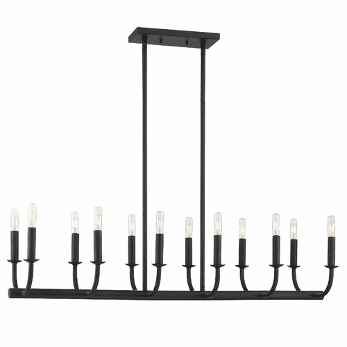 Crystorama Bailey 12 Light Chandelier - Matte Black - BAI-A2112-MK