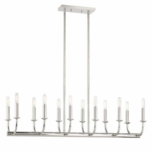 Crystorama Bailey 12 Light Chandelier - Polished Nickel - BAI-A2112-PN