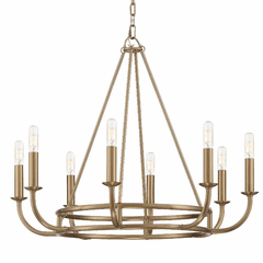 Crystorama Bailey 8 Light Chandelier - Aged Brass - BAI-A2108-AG