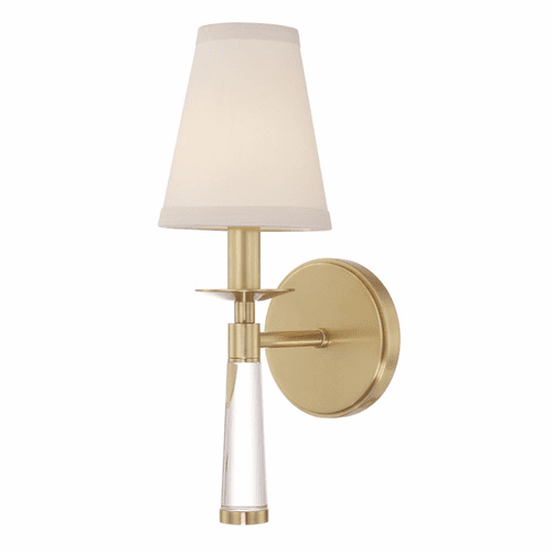 Crystorama Baxter 1 Light Wall Mount - Aged Brass - 8861-AG