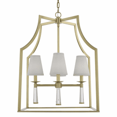 Crystorama Baxter 4 Light Chandelier - Aged Brass - 8864-AG Crystorama Baxter 4 Light Chandelier - Aged Brass - 8864-AG