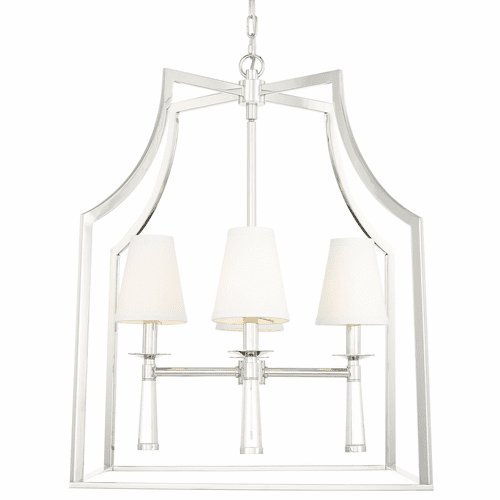 Crystorama Baxter 4 Light Polished Nickel Chandelier - 8864-PN