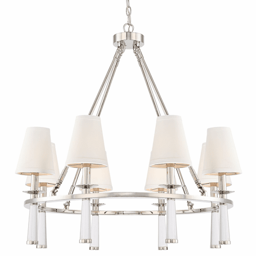 Crystorama Baxter 8 Light Oil Rubbed Bronze Chandelier - 8867-PN