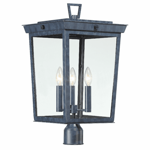Crystorama Belmont 3 Light Outdoor Post Light - Graphite - BEL-A8069-GE