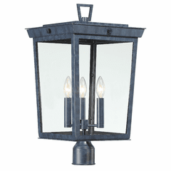 Crystorama Belmont 3 Light Outdoor Post Light - Graphite - BEL-A8069-GE
