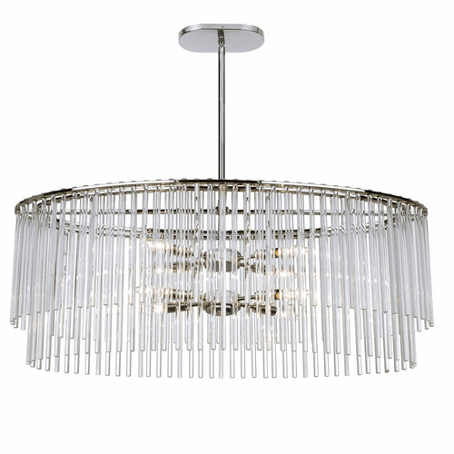 Crystorama Bleecker 8 Light Chandelier - Polished Chrome - 398-CH