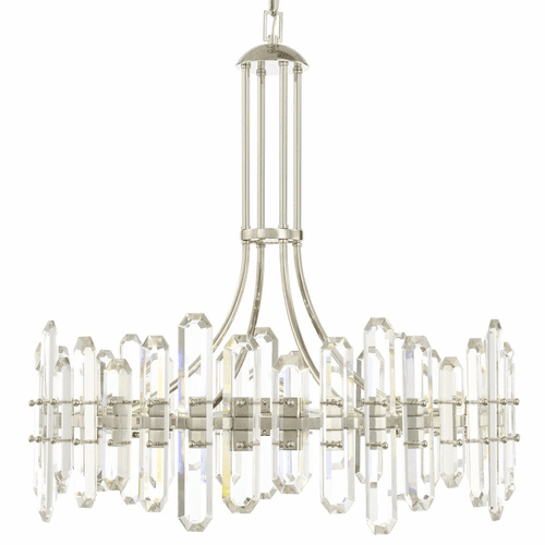 Crystorama Bolton 12 Light Chandelier - Polished Nickel - BOL-8889-PN