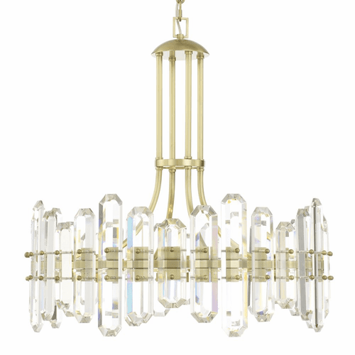 Crystorama Bolton 8 Light Chandelier - Aged Brass - BOL-8888-AG