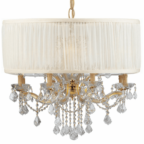 Crystorama Brentwood 12 Light Chandelier - Gold - 4489-GD-SAW-CL-S