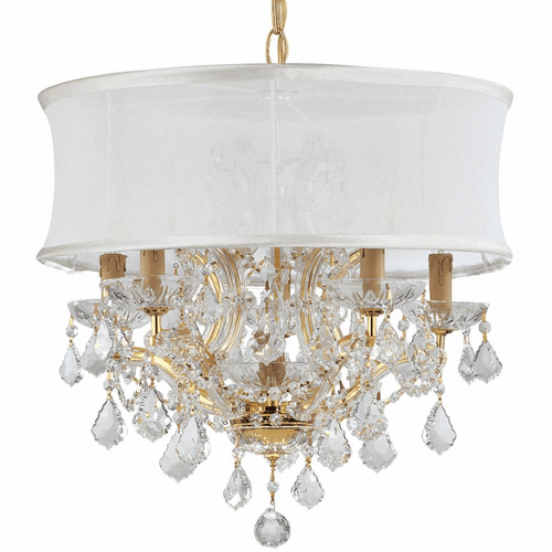 Crystorama Brentwood 6 Light Chandelier - Gold - 4415-GD-SMW-CLM