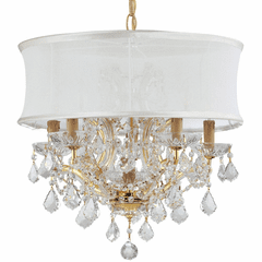 Crystorama Brentwood 6 Light Chandelier - Gold - 4415-GD-SMW-CLQ