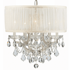 Crystorama Brentwood 6 Light Mini Chandelier - Polished Chrome - 4415-CH-SAW-CL-S