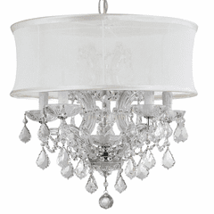 Crystorama Brentwood 6 Light Mini Chandelier - Polished Chrome - 4415-CH-SMW-CL-S