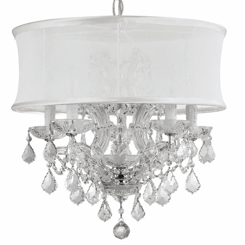 Crystorama Brentwood 6 Light Mini Chandelier - Polished Chrome - 4415-CH-SMW-CL-S
