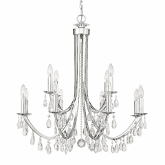 Crystorama Bridgehampton 12 Light Chandelier - Polished Chrome - 8829-CH-CL-MWP