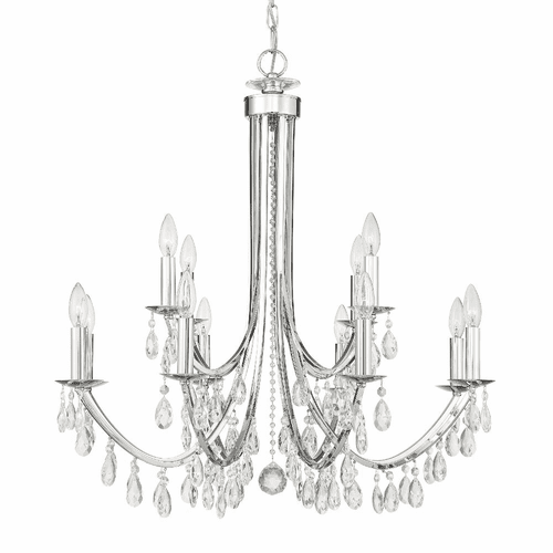 Crystorama Bridgehampton 12 Light Chandelier - Polished Chrome - 8829-CH-CL-SAQ