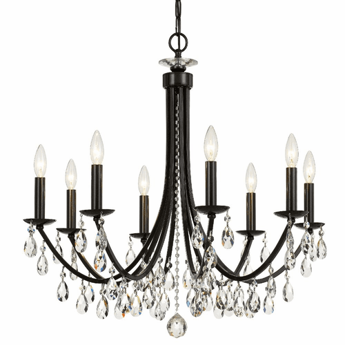Crystorama Bridgehampton 8 Light Chandelier - Vibrant Bronze - 8828-VZ-CL-MWP