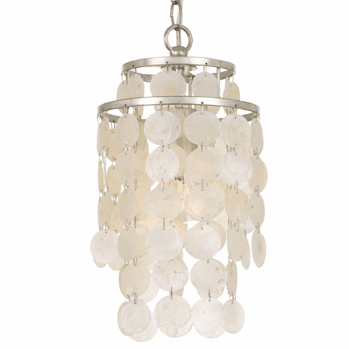 Crystorama Brielle 1 Light Mini Chandelier - Antique Silver - BRI-3000-SA