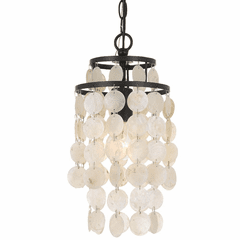 Crystorama Brielle 1 Light Mini Chandelier - Dark Bronze - BRI-3000-DB