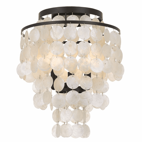 Crystorama Brielle 3 Light Ceiling Mount - Dark Bronze - BRI-3003-DB