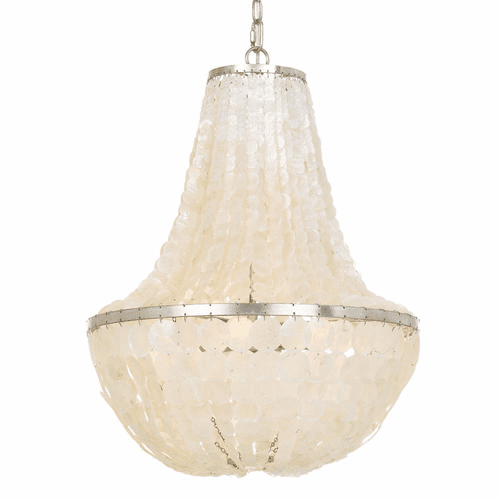 Crystorama Brielle 6 Light Chandelier - Antique Silver - BRI-3006-SA