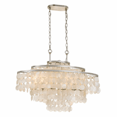 Crystorama Brielle 6 Light Chandelier - Antique Silver - BRI-3009-SA Crystorama Brielle 6 Light Chandelier - Antique Silver - BRI-3009-SA