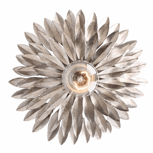 Crystorama Broche 1 Light Antique Silver Sconce - 500-SA