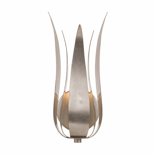 Crystorama Broche 1 Light Wall Mount - Antique Silver - 511-SA