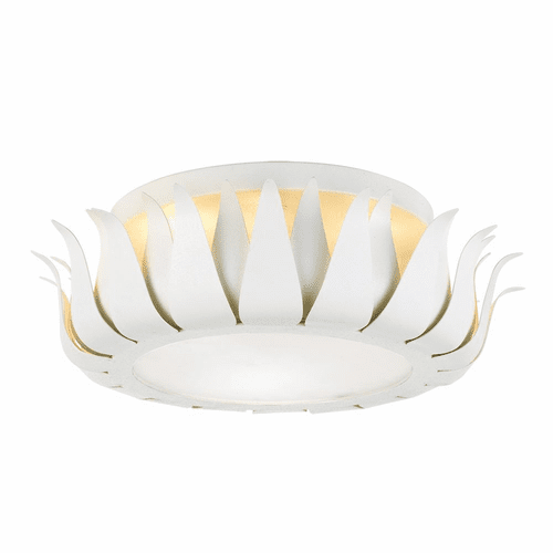 Crystorama Broche 3 Light Ceiling Mount - Matte White - 510-MT
