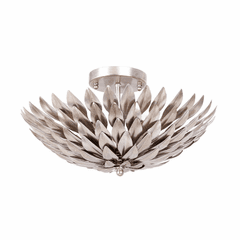 Crystorama Broche 4 Light Antique Silver Ceiling Mount - 505-SA