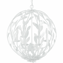 Crystorama Broche 6 Light Chandelier - Matte White - 506-MT Crystorama Broche 6 Light Chandelier - Matte White - 506-MT