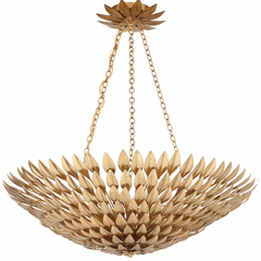 Crystorama Broche 8 Light Antique Gold Chandelier - 519-GA