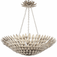 Crystorama Broche 8 Light Antique Silver Chandelier - 519-SA