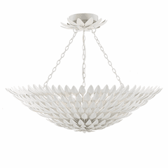Crystorama Broche 8 Light Ceiling Mount - Matte White - 519-MT_CEILING