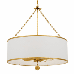 Crystorama Broche 8 Light Chandelier - Antique Gold - 515-GA