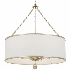 Crystorama Broche 8 Light Chandelier - Antique Silver - 515-SA