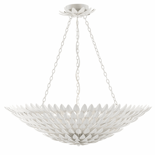 Crystorama Broche 8 Light Chandelier - Matte White - 519-MT