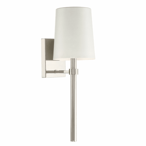 Crystorama Bromley 1 Light Wall Mount - Polished Nickel - BRO-451-PN