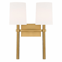 Crystorama Bromley 2 Light Wall Mount - Vibrant Gold - BRO-452-VG