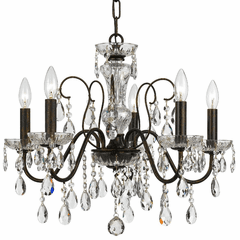 Crystorama Butler 5 Light Chandelier - English Bronze - 3025-EB-CL-S