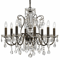 Crystorama Butler 8 Light Chandelier - English Bronze - 3028-EB-CL-S