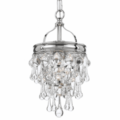 Crystorama Calypso 1 Light Chrome Mini Chandelier - 131-CH