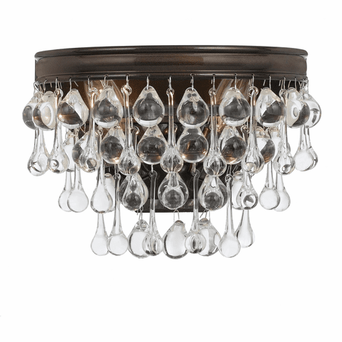 Crystorama Calypso 2 Light Bronze Sconce - 132-VZ