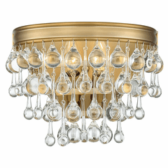 Crystorama Calypso 2 Light Wall Mount - Vibrant Gold - 132-VG