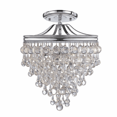 Crystorama Calypso 3 Light Ceiling Mount - Polished Chrome - 130-CH_CEILING Crystorama Calypso 3 Light Ceiling Mount - Polished Chrome - 130-CH_CEILING